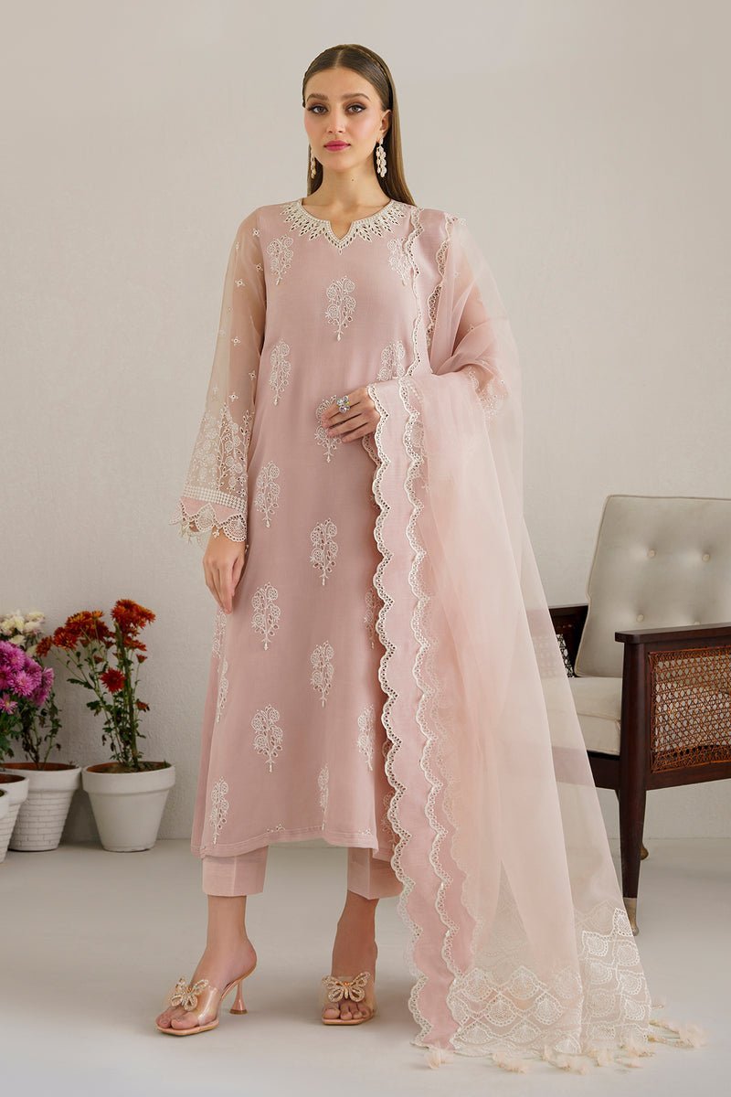 BAROQUE 3PC EMBROIDERED CHIFFON SUIT (BQU-UF-D514)