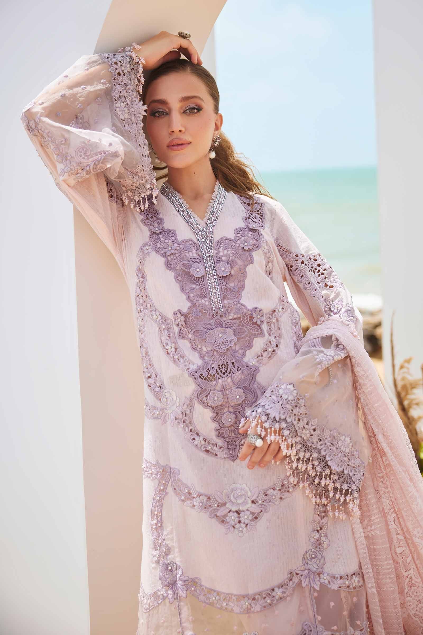 Maria B 3Pc Embroidered Lawn Suit EID LAWN-25-02 gulbuy.com