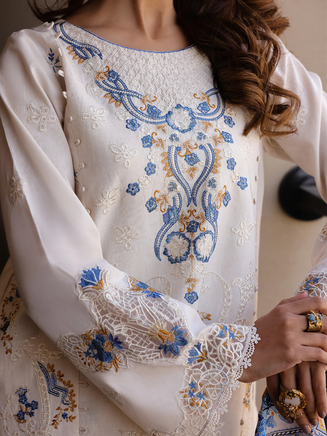 Faiza Faisal 3Pc Embroidered Lawn Suit MIRHA gulbuy.com