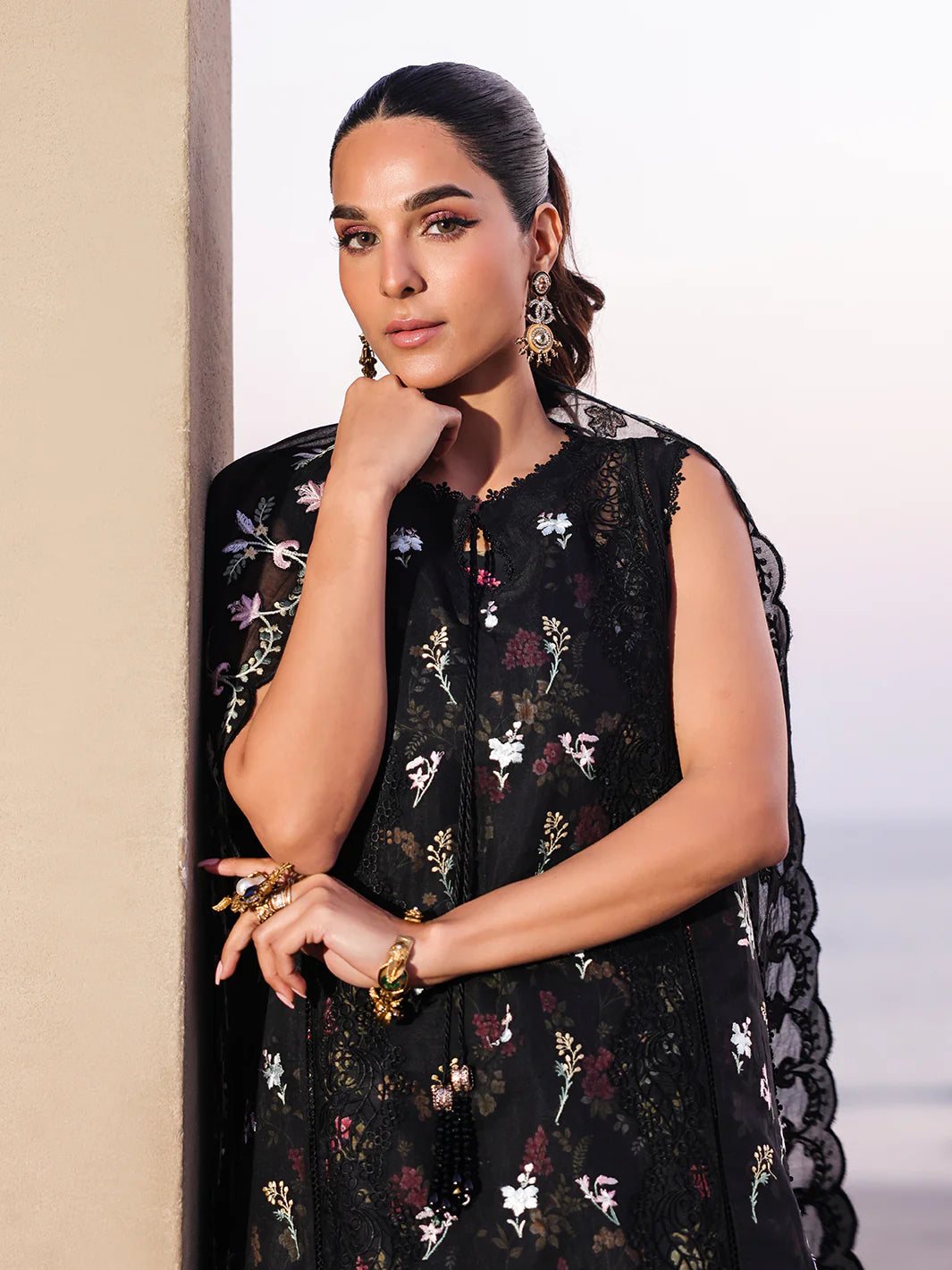 Faiza Faisal 3Pc Embroidered Organza Suit ELVA gulbuy.com