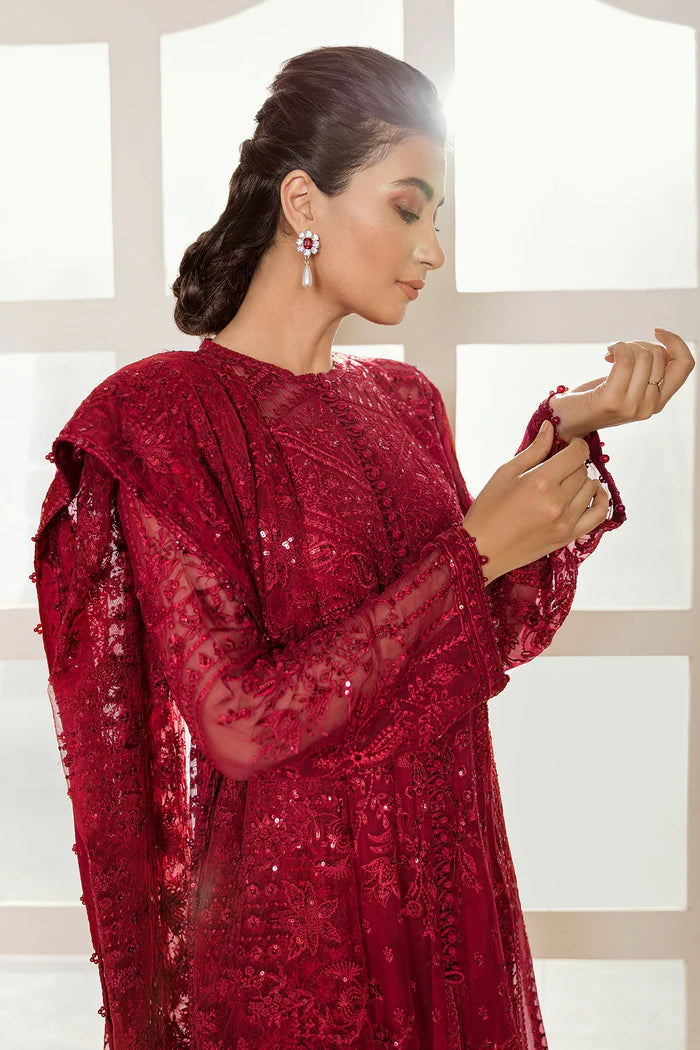 Baroque 3Pc Embroidered Chiffon Suit SF-37 gulbuy.com