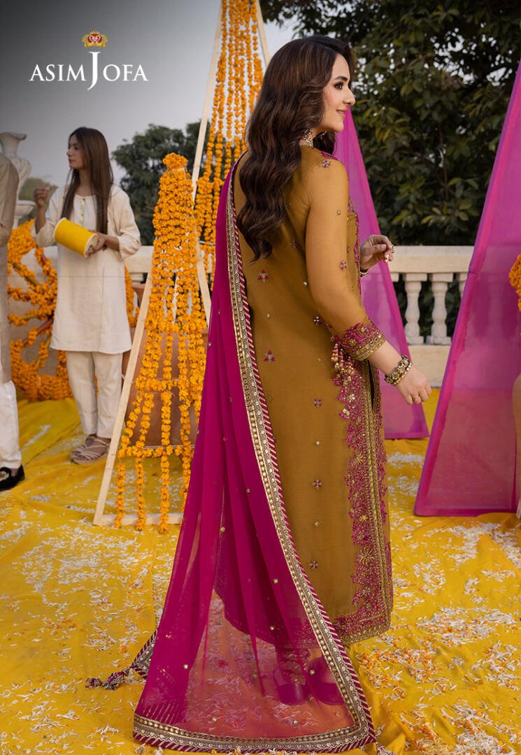 ASIM JOFA 3 PIECE EMBROIDERED CHIFFON SUIT (AJDA-22) gulbuy.com