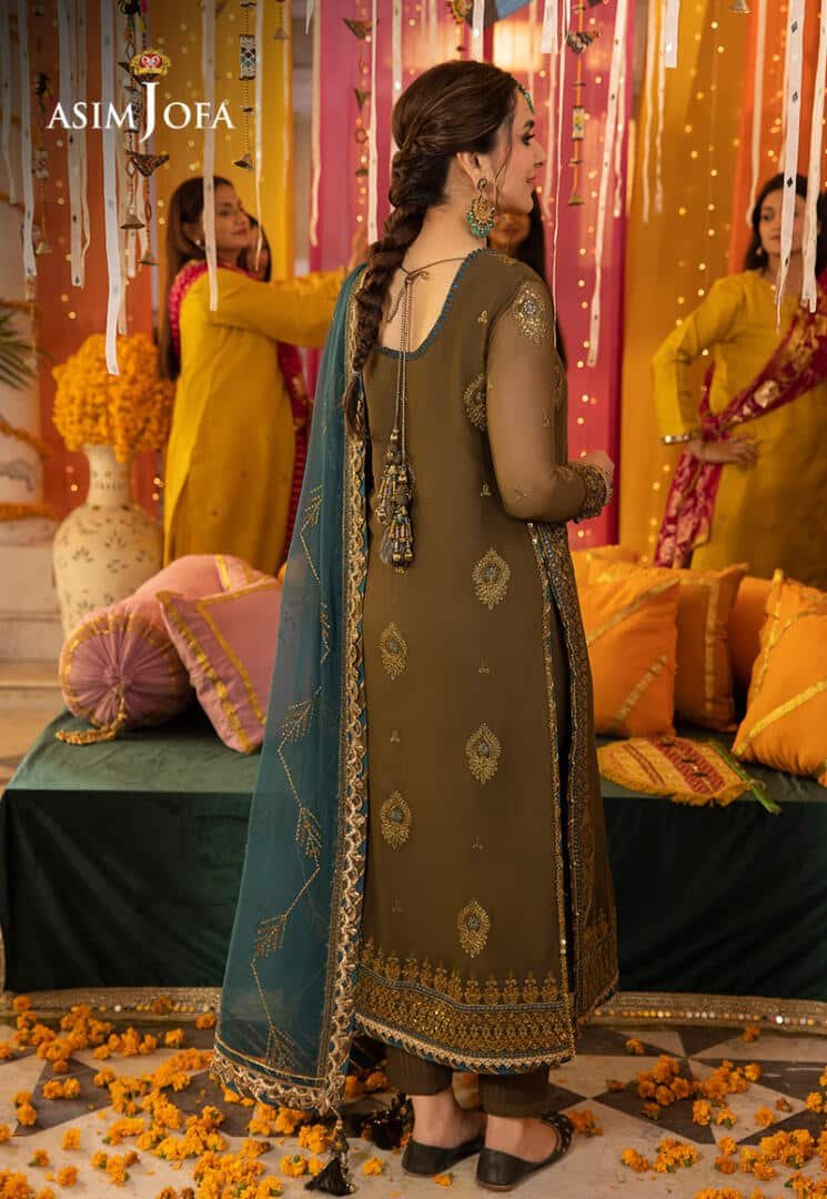ASIM JOFA 3 PIECE EMBROIDERED CHIFFON SUIT (AJDA-16) gulbuy.com