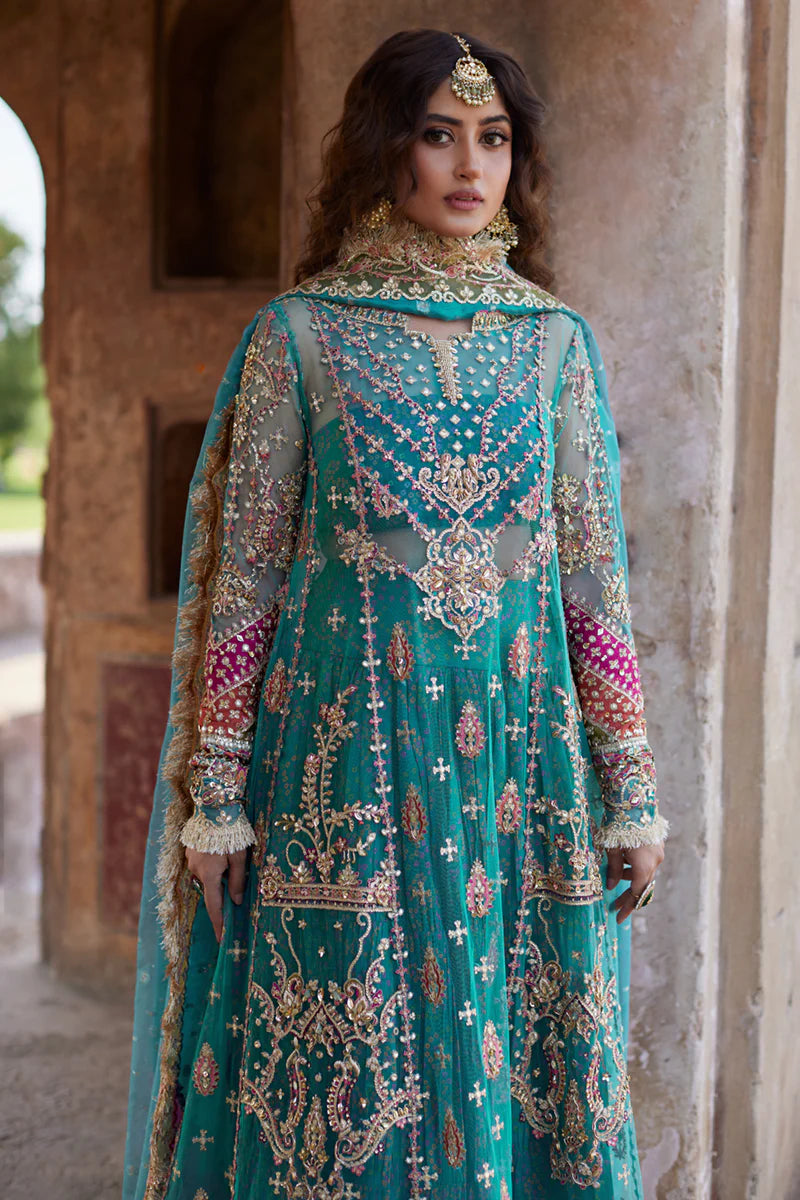 Qalamkar 3Pc Embroidered Raw Silk Suit Sama SH-03 gulbuy.com