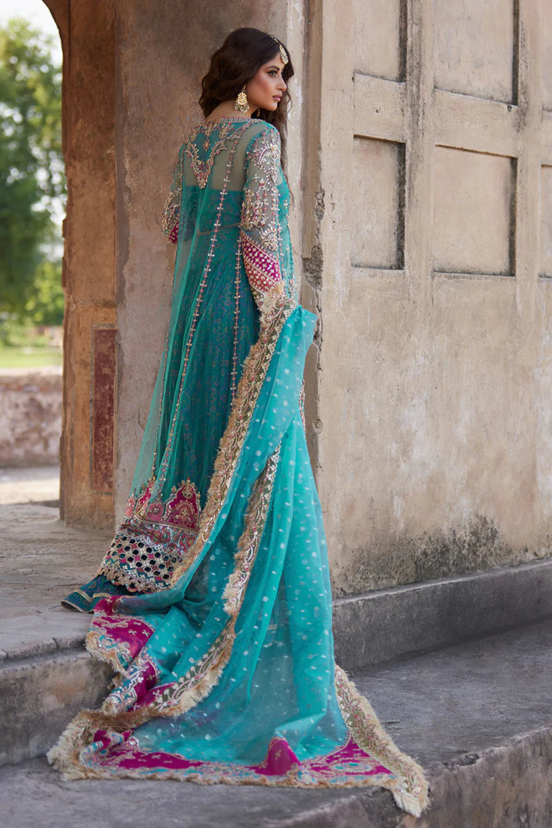 Qalamkar 3Pc Embroidered Raw Silk Suit Sama SH-03 gulbuy.com