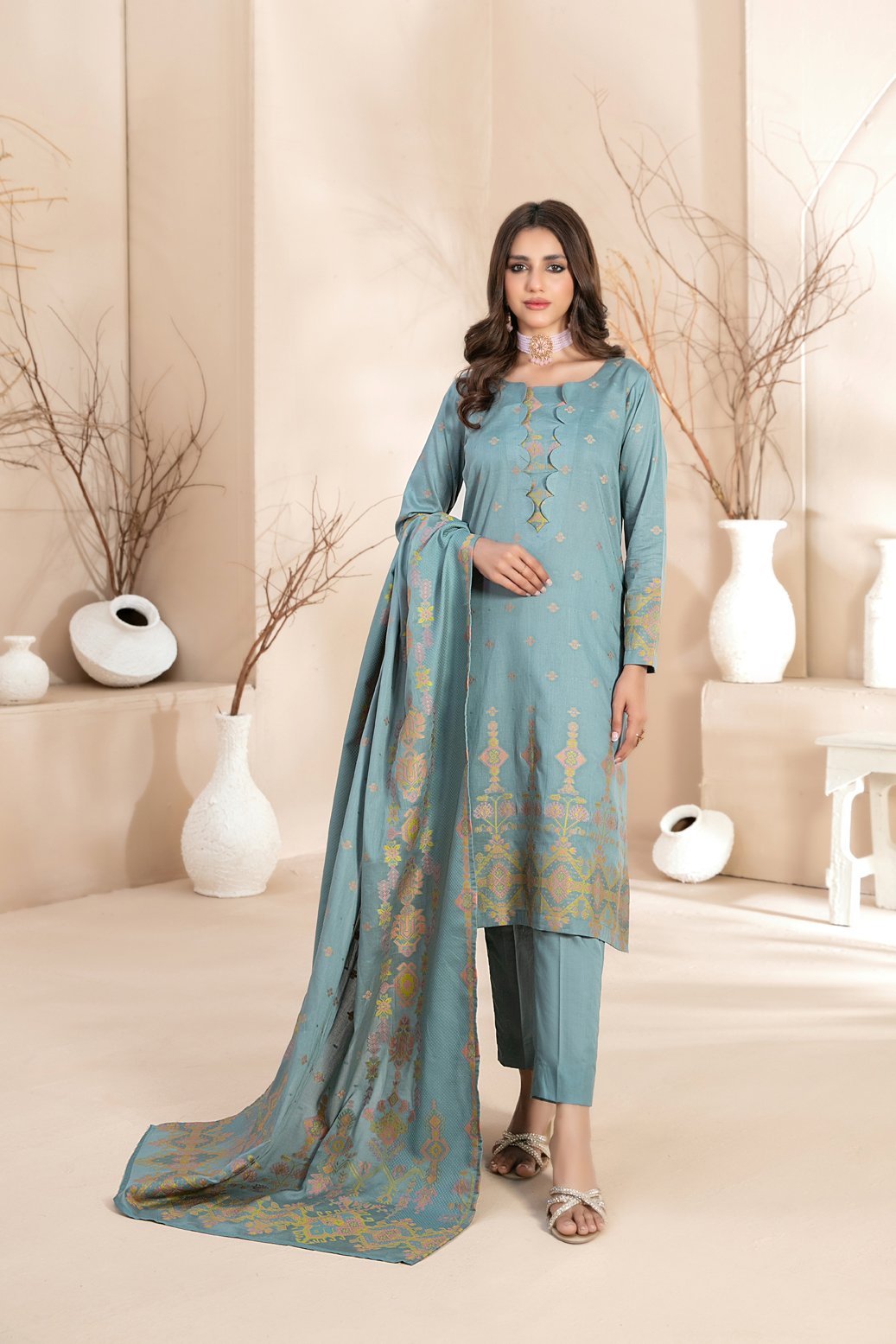 Tawakkal 3 Piece Cotton Lawn Suit (D-2942)