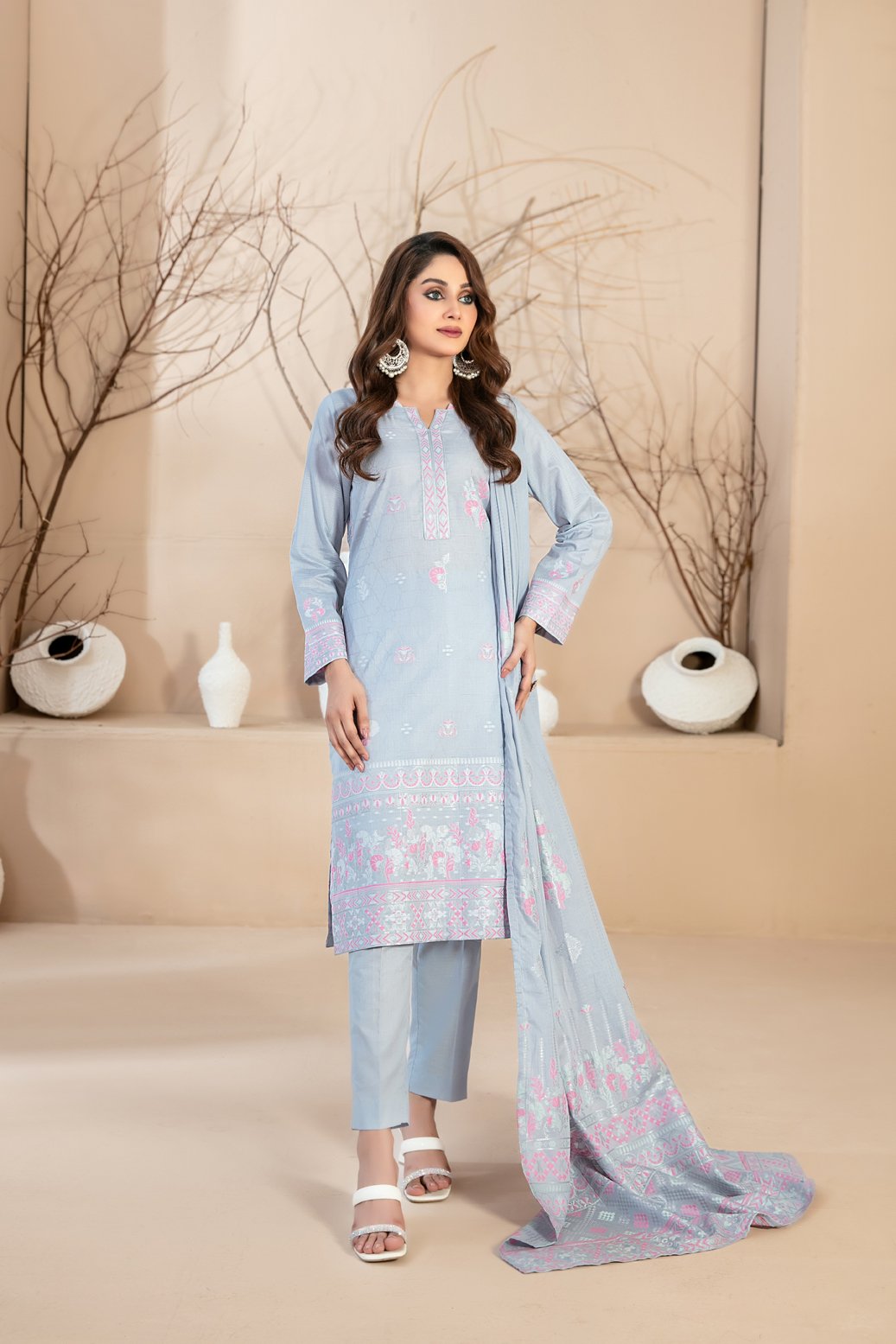 Tawakkal 3 Piece Cotton Lawn Suit (D-2946)