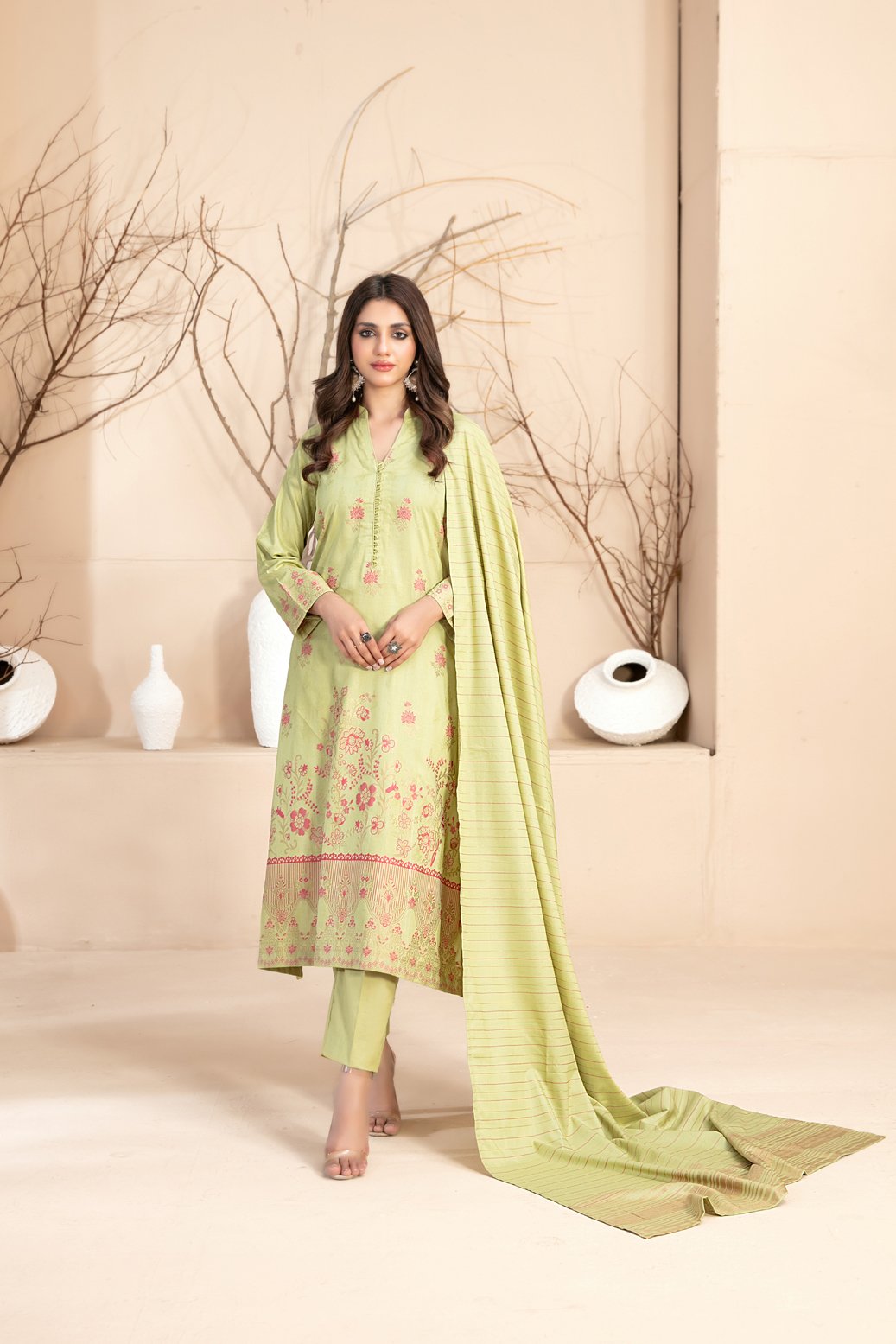 Tawakkal 3 Piece Cotton Lawn Suit (D-2937)