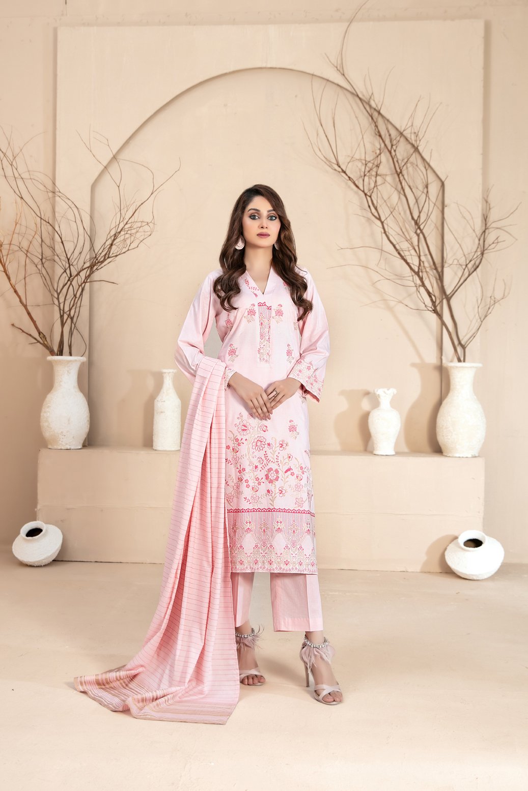 Tawakkal 3 Piece Cotton Lawn Suit (D-2945)