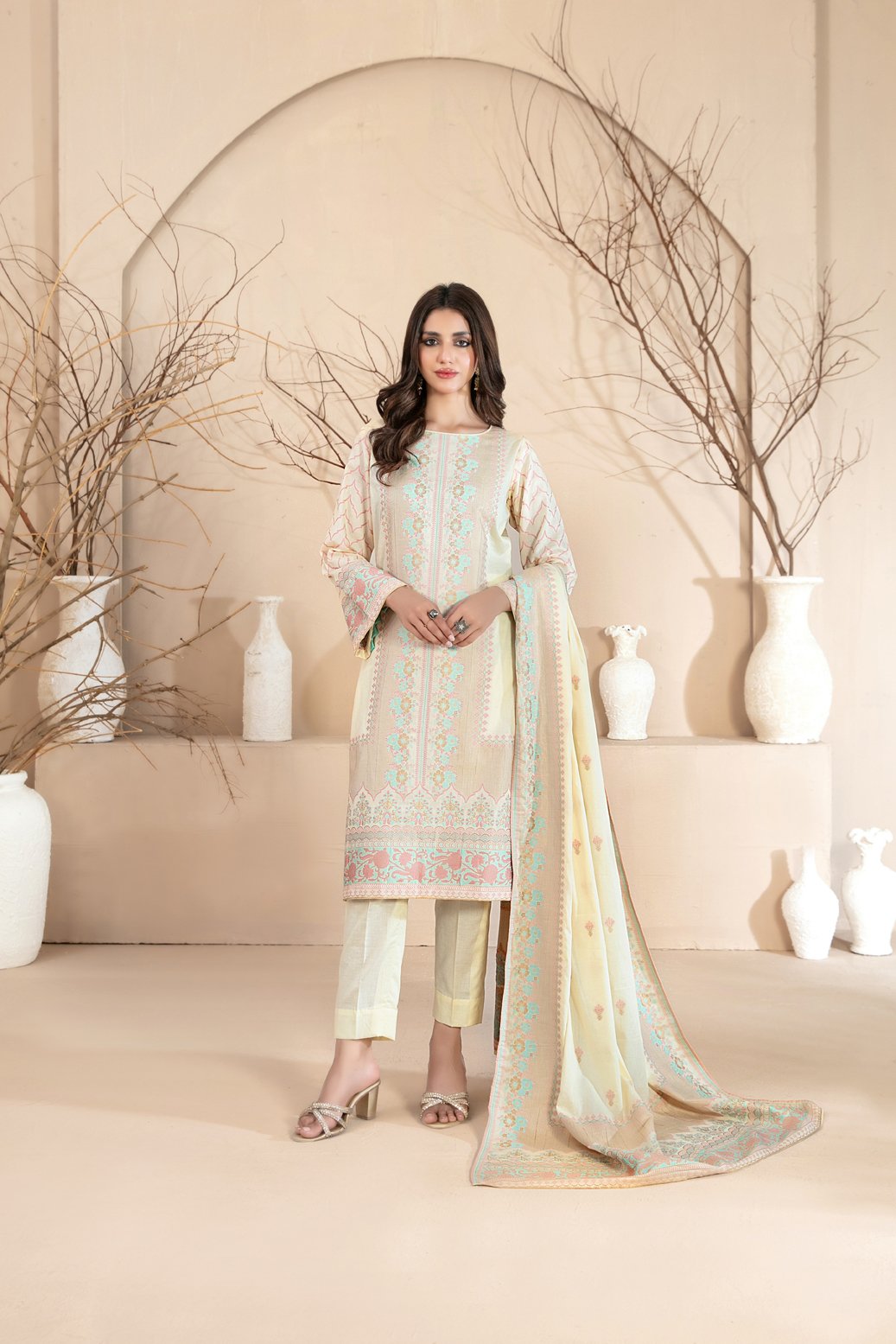 Tawakkal 3 Piece Cotton Lawn Suit (D-2943)