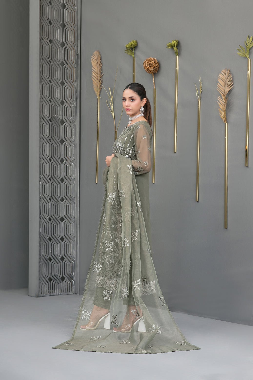 Tawakkal 3Pc Embroidered Chiffon Suit D-3746-Jiah gulbuy.com