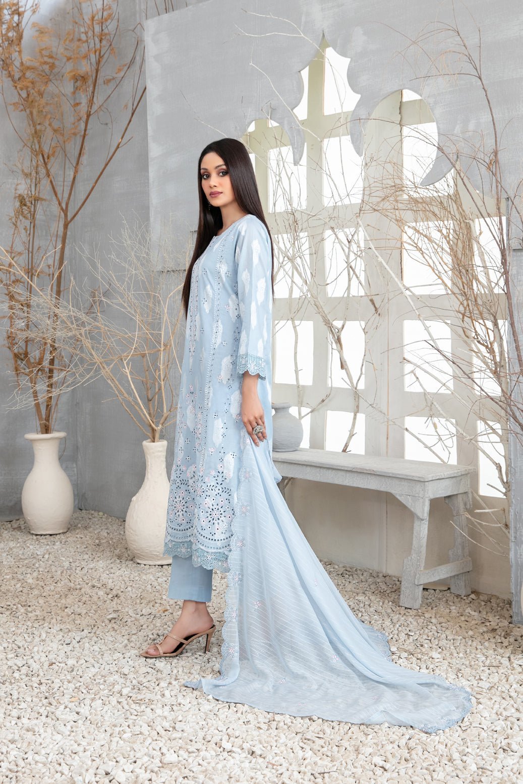Tawakkal 3Pc Embroidered Lawn Suit D-1093-Izara gulbuy.com