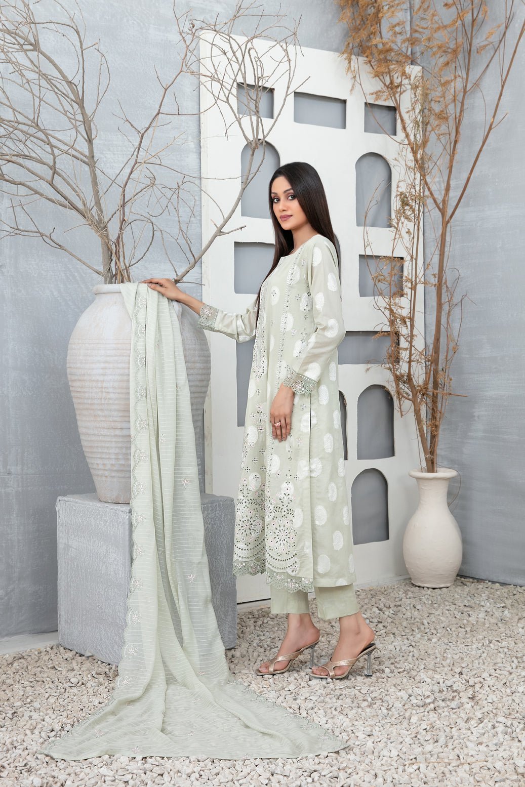 Tawakkal 3Pc Embroidered Lawn Suit D-1094-Izara gulbuy.com