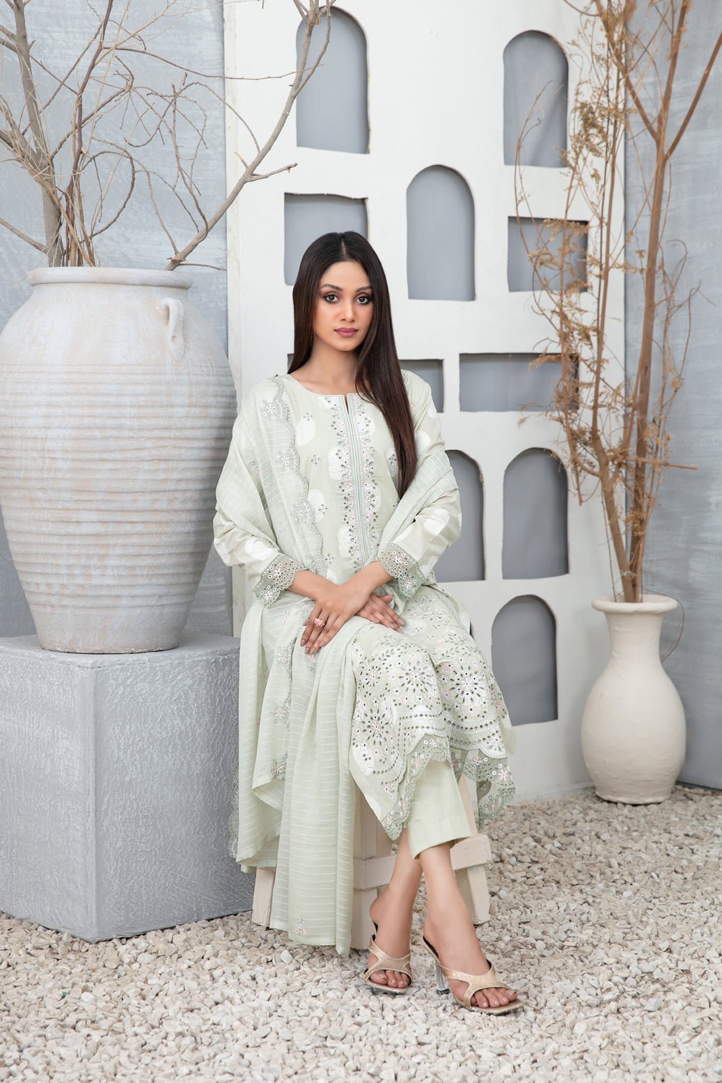 Tawakkal 3Pc Embroidered Lawn Suit D-1094-Izara gulbuy.com