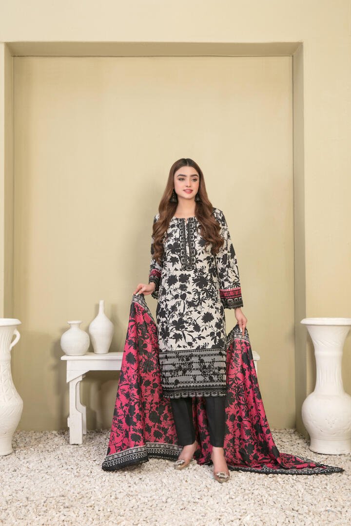 Tawakkal 3 Piece Digital Printed Khaddar Suit (D-1143)