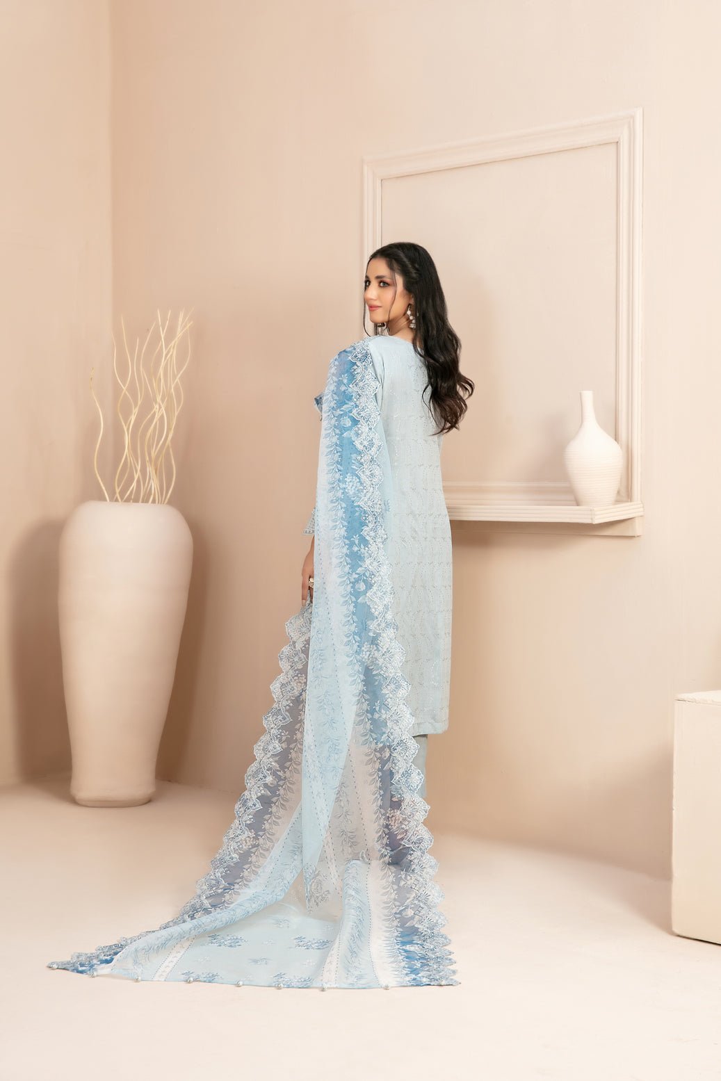 Tawakkal 3Pc Embroidered Viscose Suit D-9525-Zaren gulbuy.com