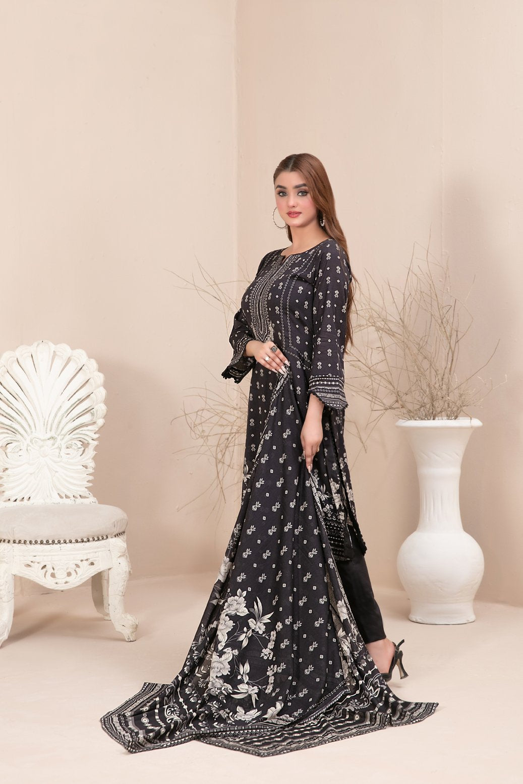 Tawakkal 3 Piece Printed Lawn Suit (D-3581)