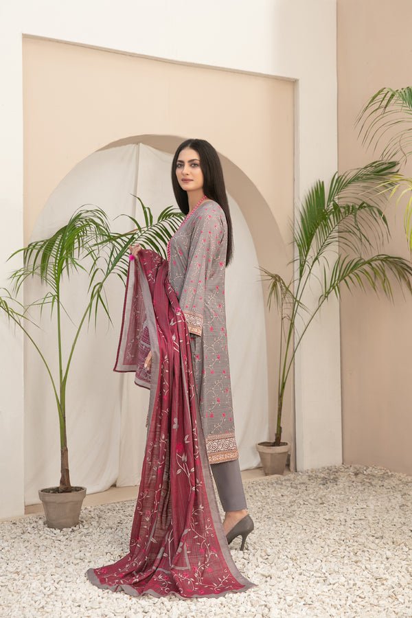 Tawakkal 3 Piece Printed Lawn Suit (D-3594)