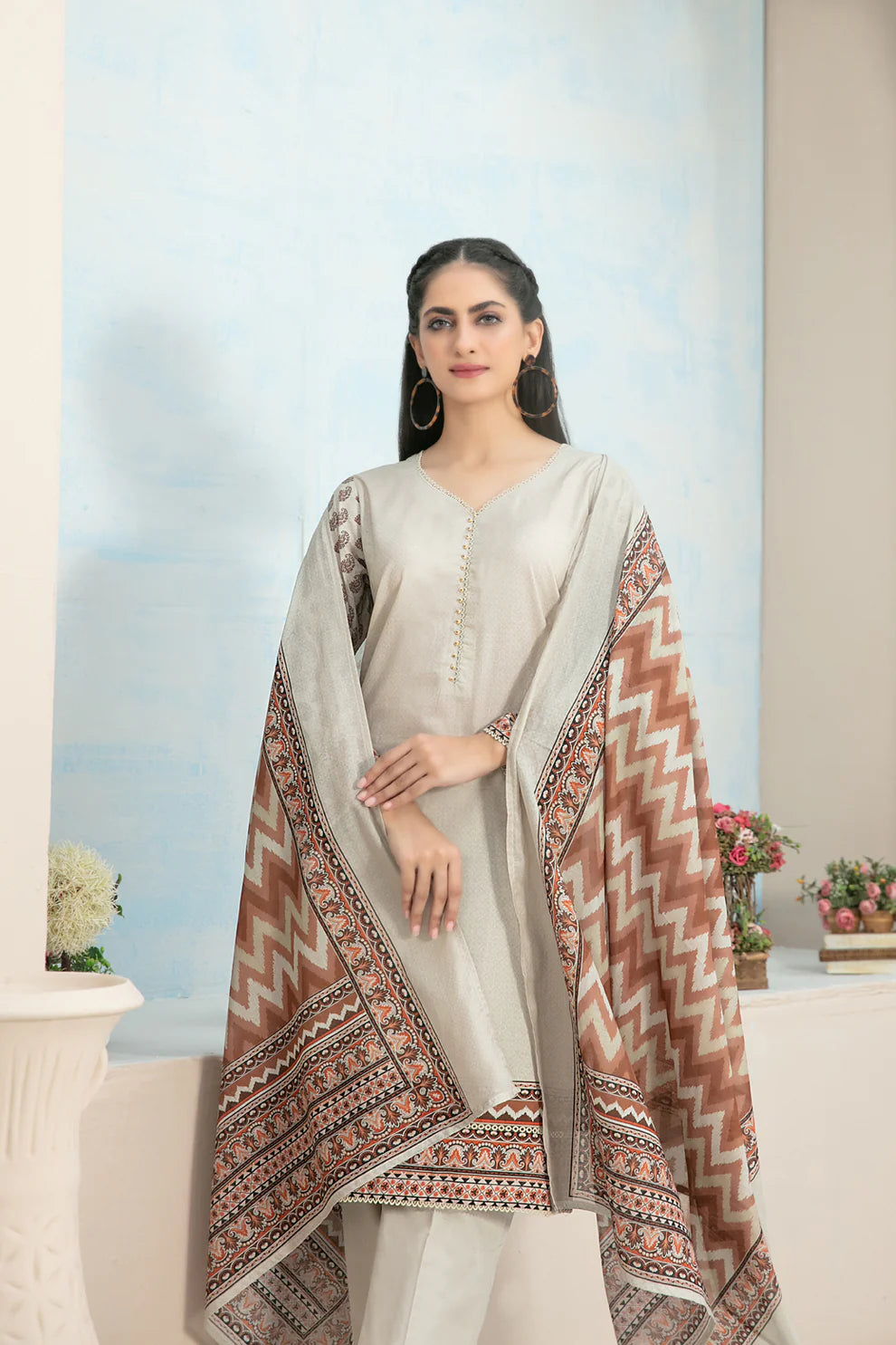 Tawakkal 3Pc Embroidered Lawn Suit D-3638 gulbuy.com