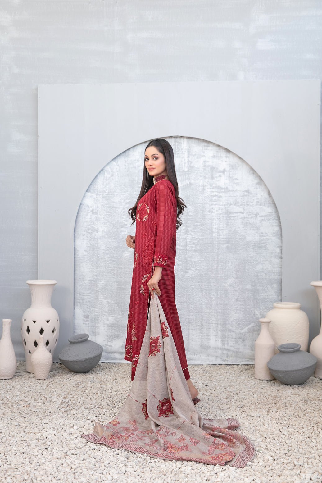 Tawakkal 3Pc Embroidered Lawn Suit D-1023-Mabel gulbuy.com