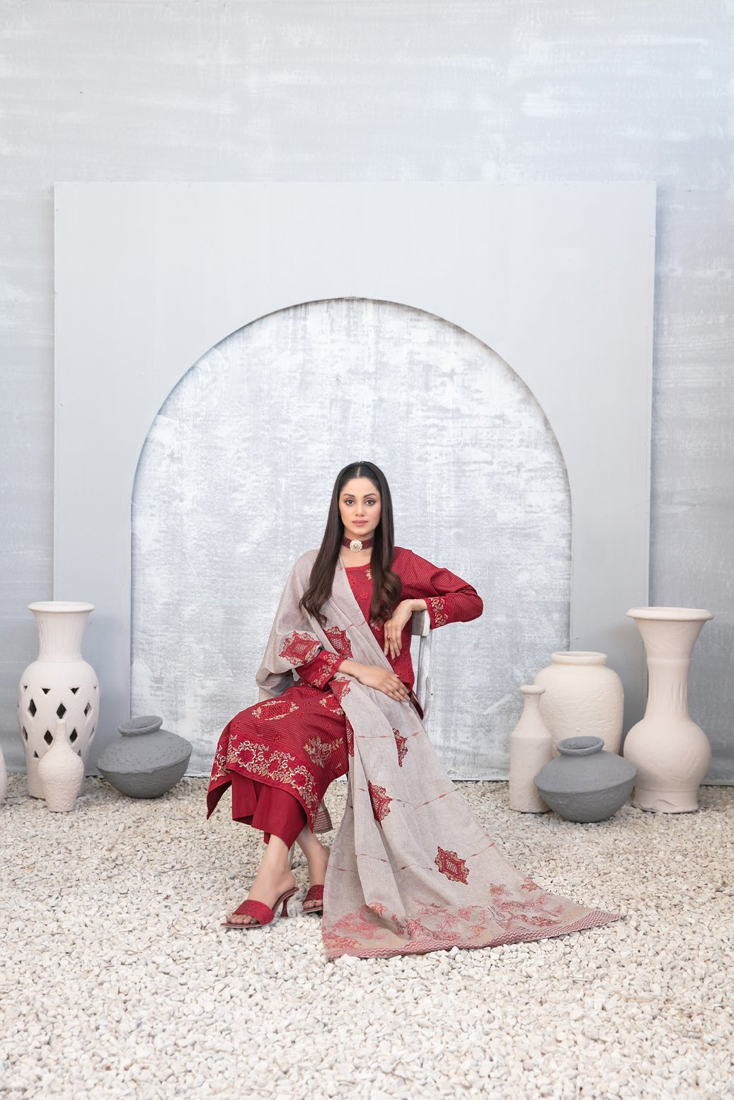 Tawakkal 3Pc Embroidered Lawn Suit D-1023-Mabel gulbuy.com