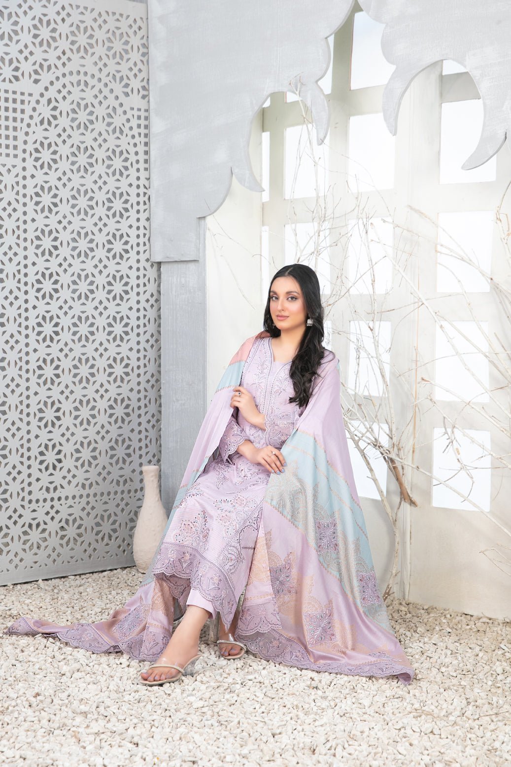Tawakkal 3Pc Embroidered Lawn Suit D-1022-Mabel gulbuy.com