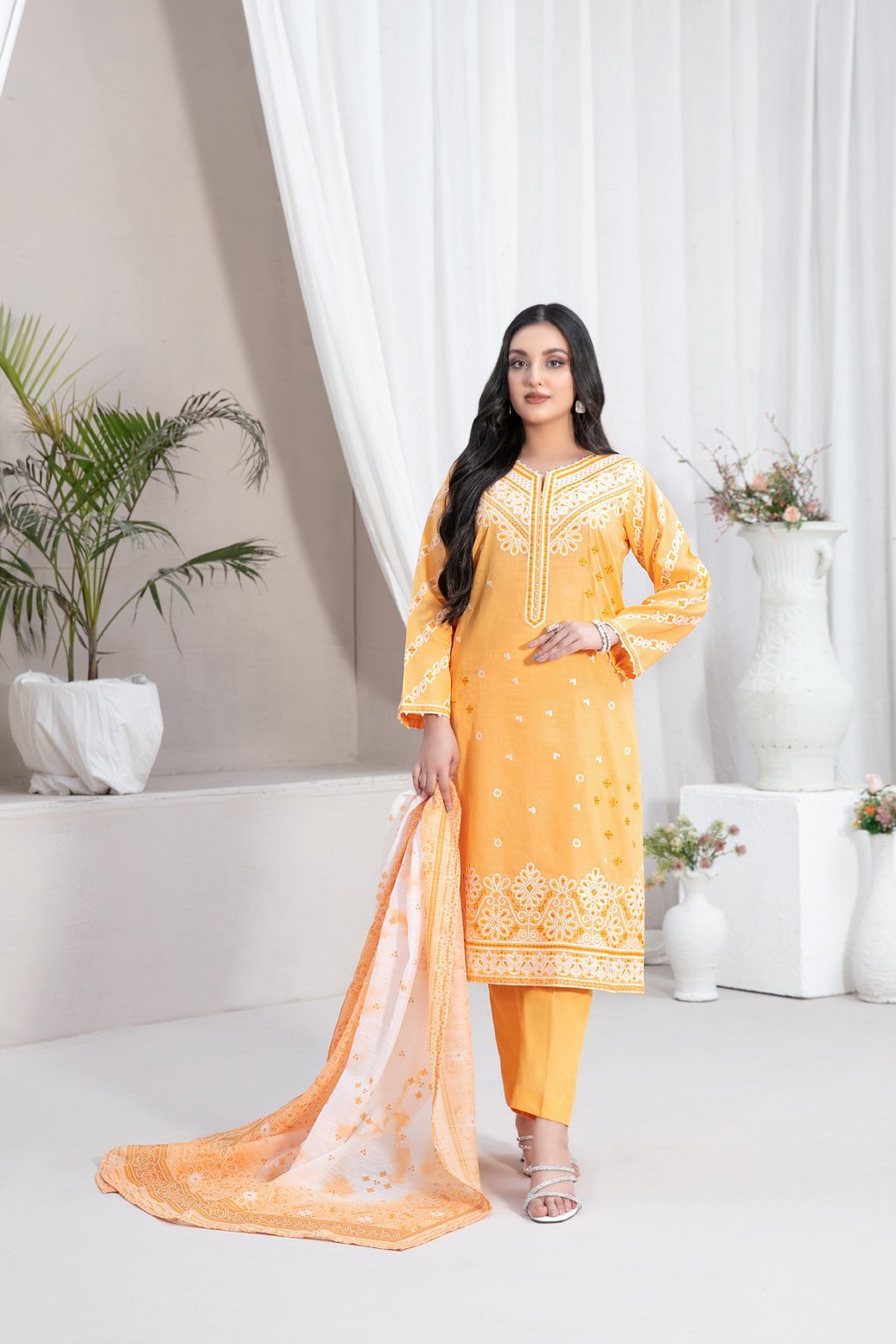 Tawakkal 3 Piece Embroidered Lawn Suit (D-2830)