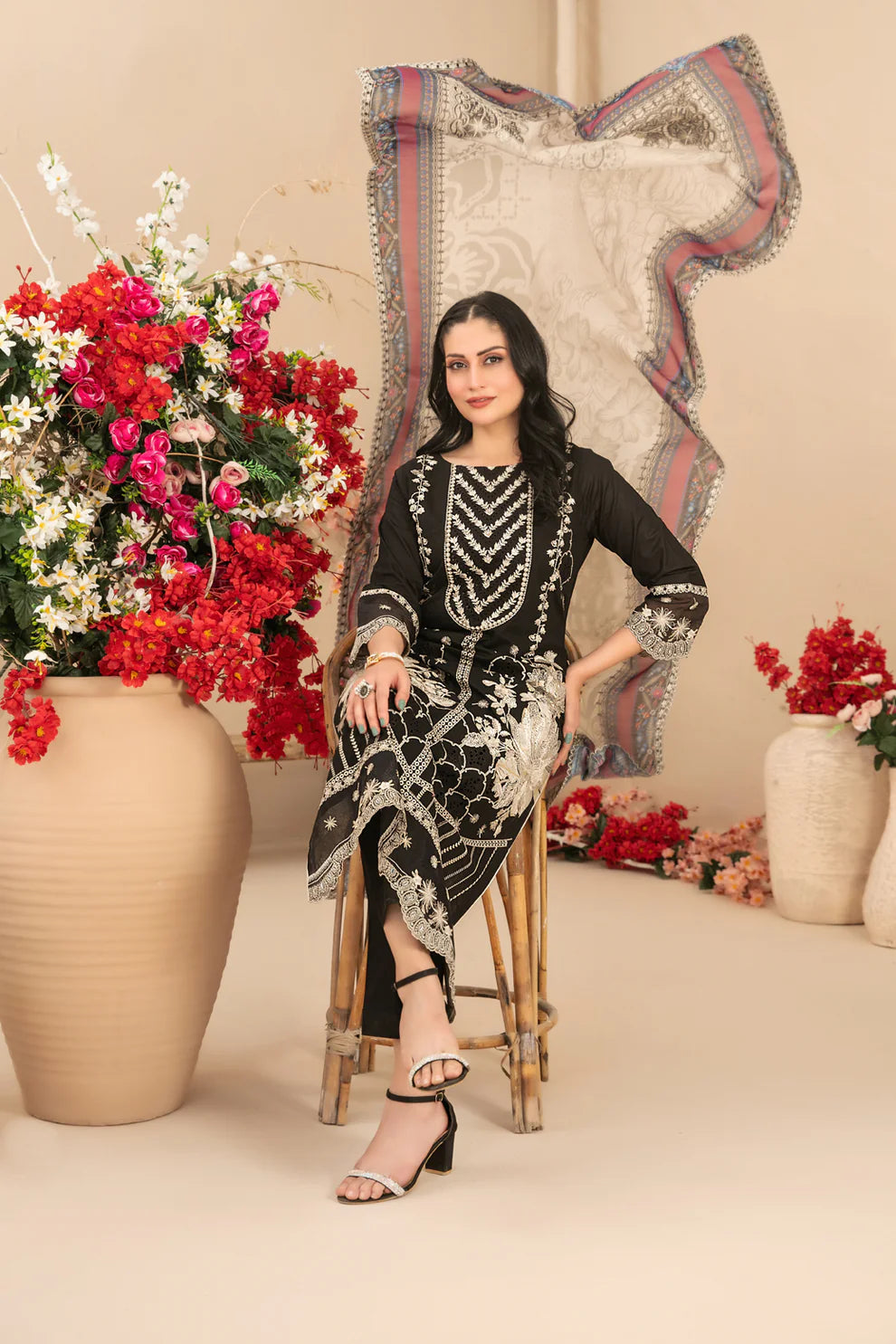 Tawakkal 3Pc Embroidered Lawn Suit D-1160 gulbuy.com