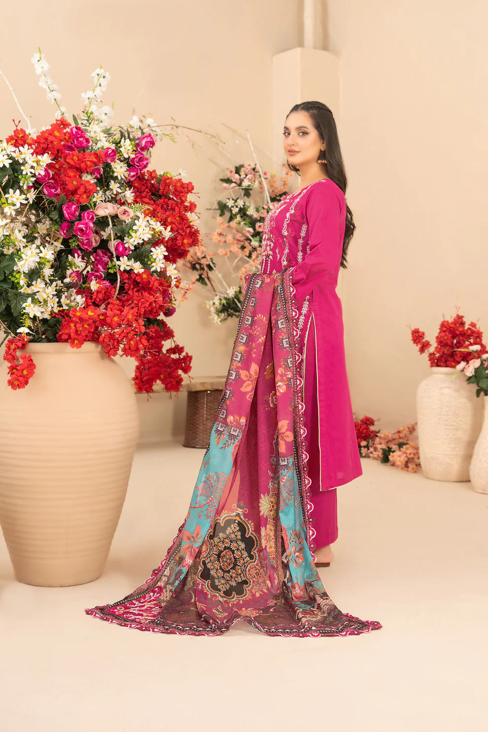 Tawakkal 3Pc Embroidered Lawn Suit D-1155 gulbuy.com