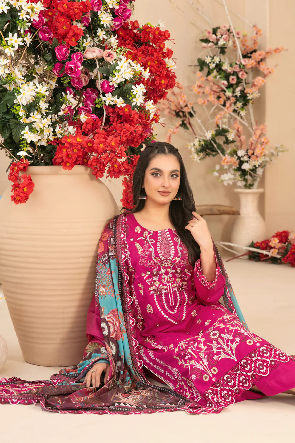 Tawakkal 3Pc Embroidered Lawn Suit D-1155 gulbuy.com