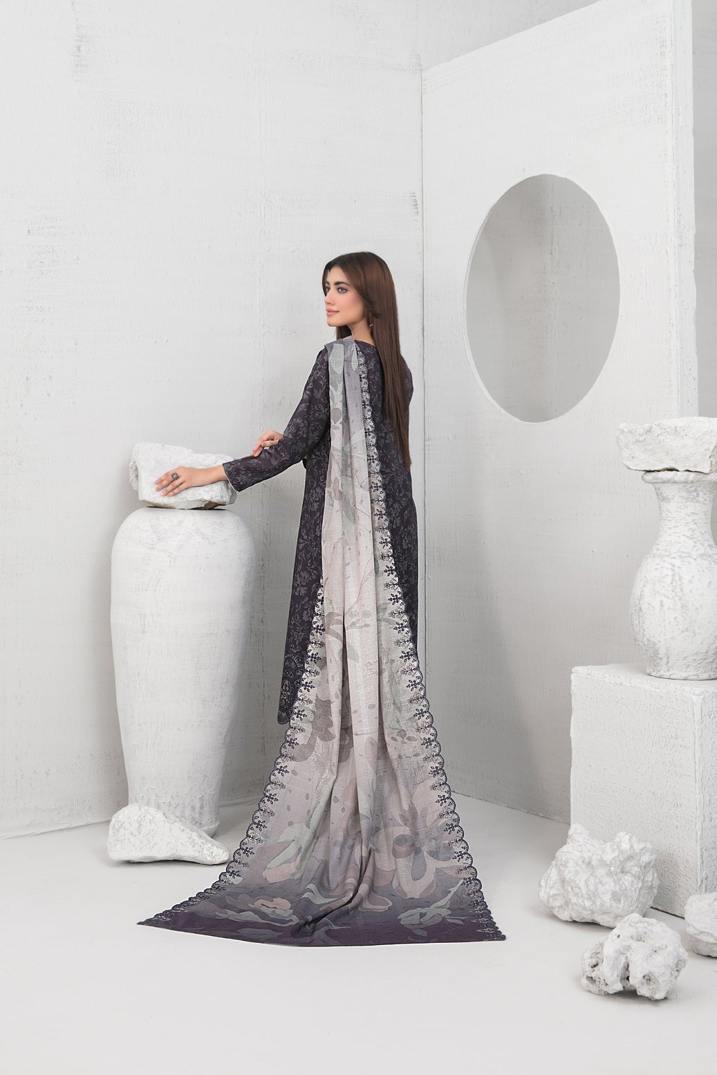 Tawakkal 3Pc Printed Jacquard Suit D-5440-Zahwah gulbuy.com
