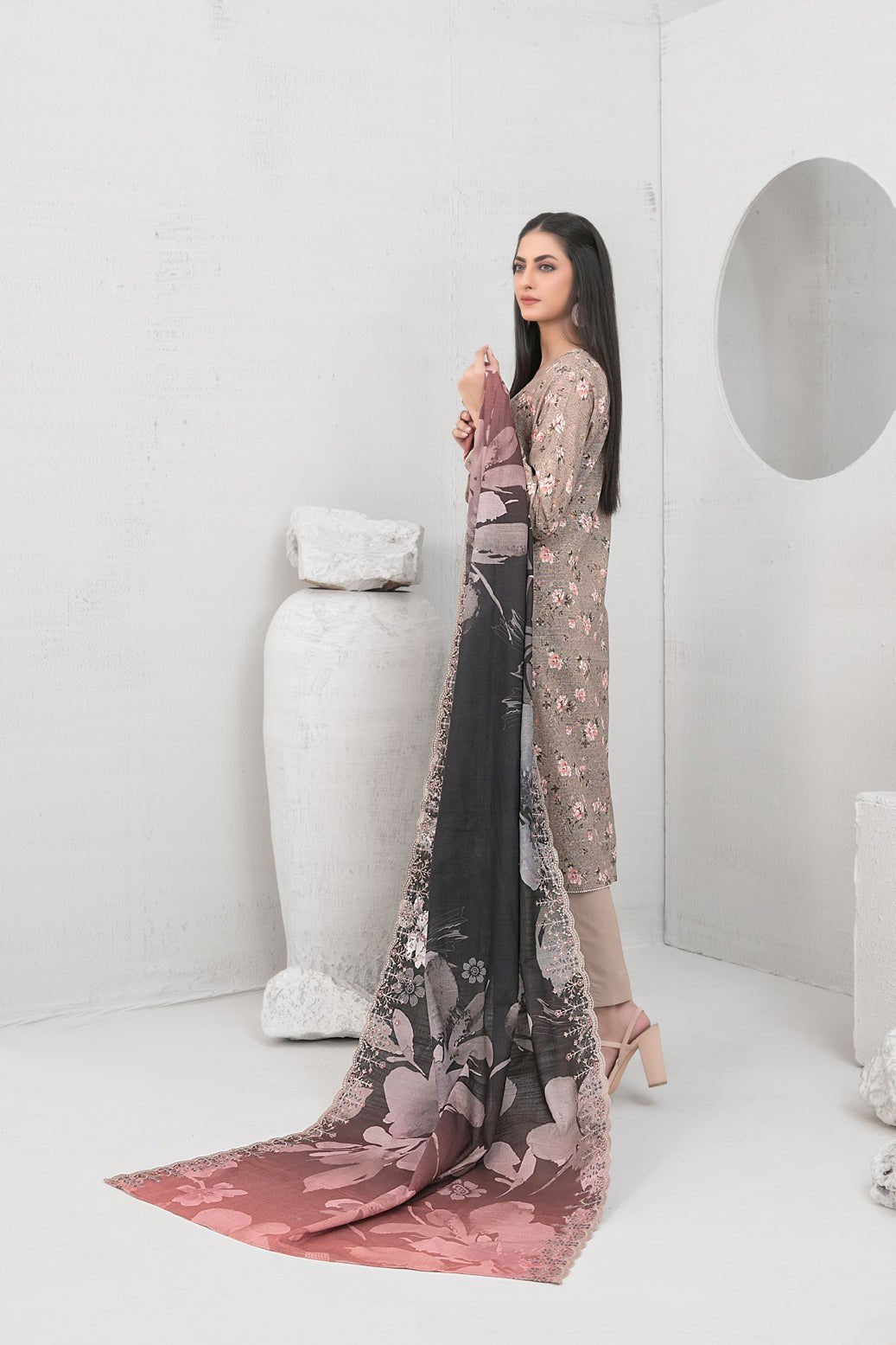 Tawakkal 3Pc Printed Jacquard Suit D-5438-Zahwah gulbuy.com