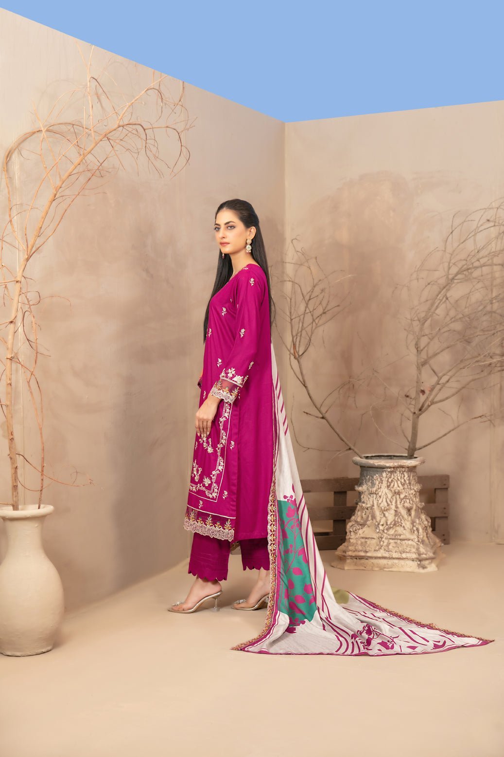 Tawakkal 3Pc Embroidered Fabric Suit D-3832-Gulizar gulbuy.com