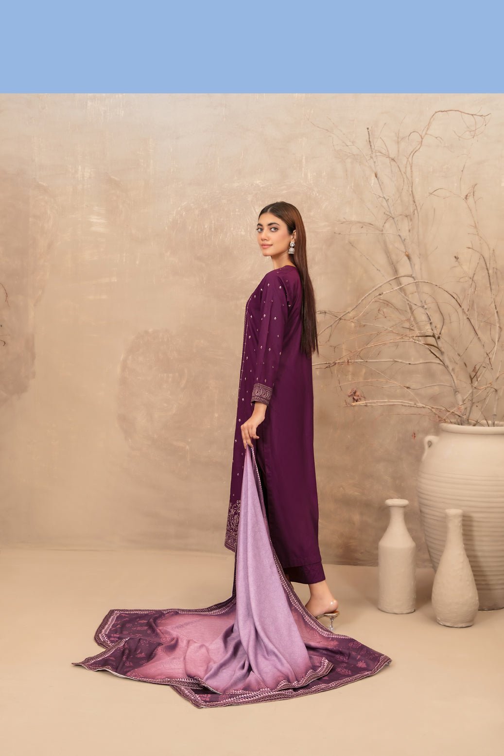 Tawakkal 3Pc Embroidered Fabric Suit D-3834-Gulizar gulbuy.com