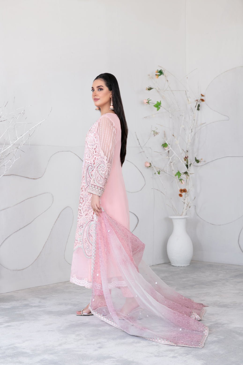 Tawakkal 3Pc Embroidered Organza Suit D-3652-GELAREH gulbuy.com