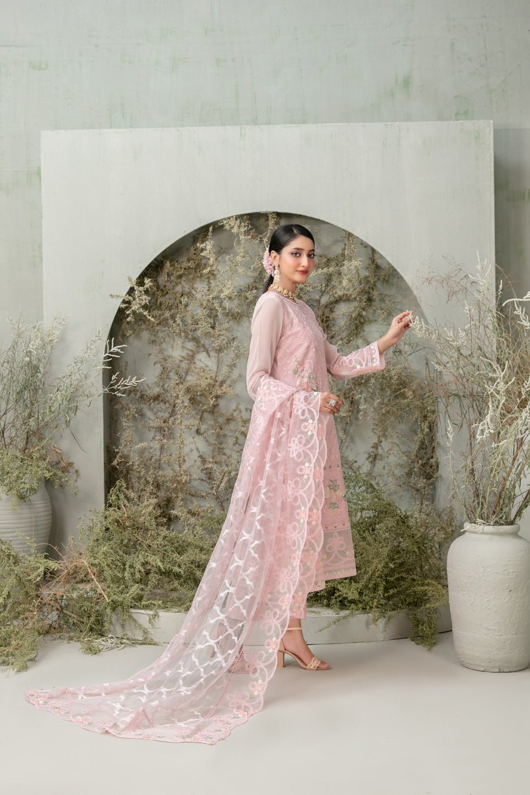 Tawakkal 3Pc Embroidered Chiffon Suit D-3659-Tulin gulbuy.com