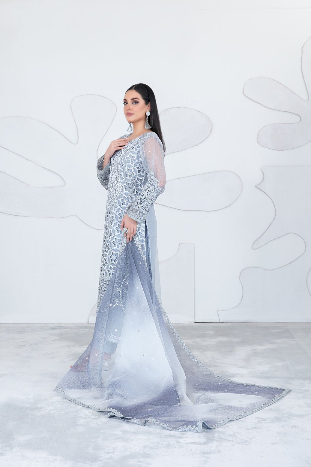 Tawakkal 3Pc Embroidered Organza Suit D-3656-GELAREH gulbuy.com