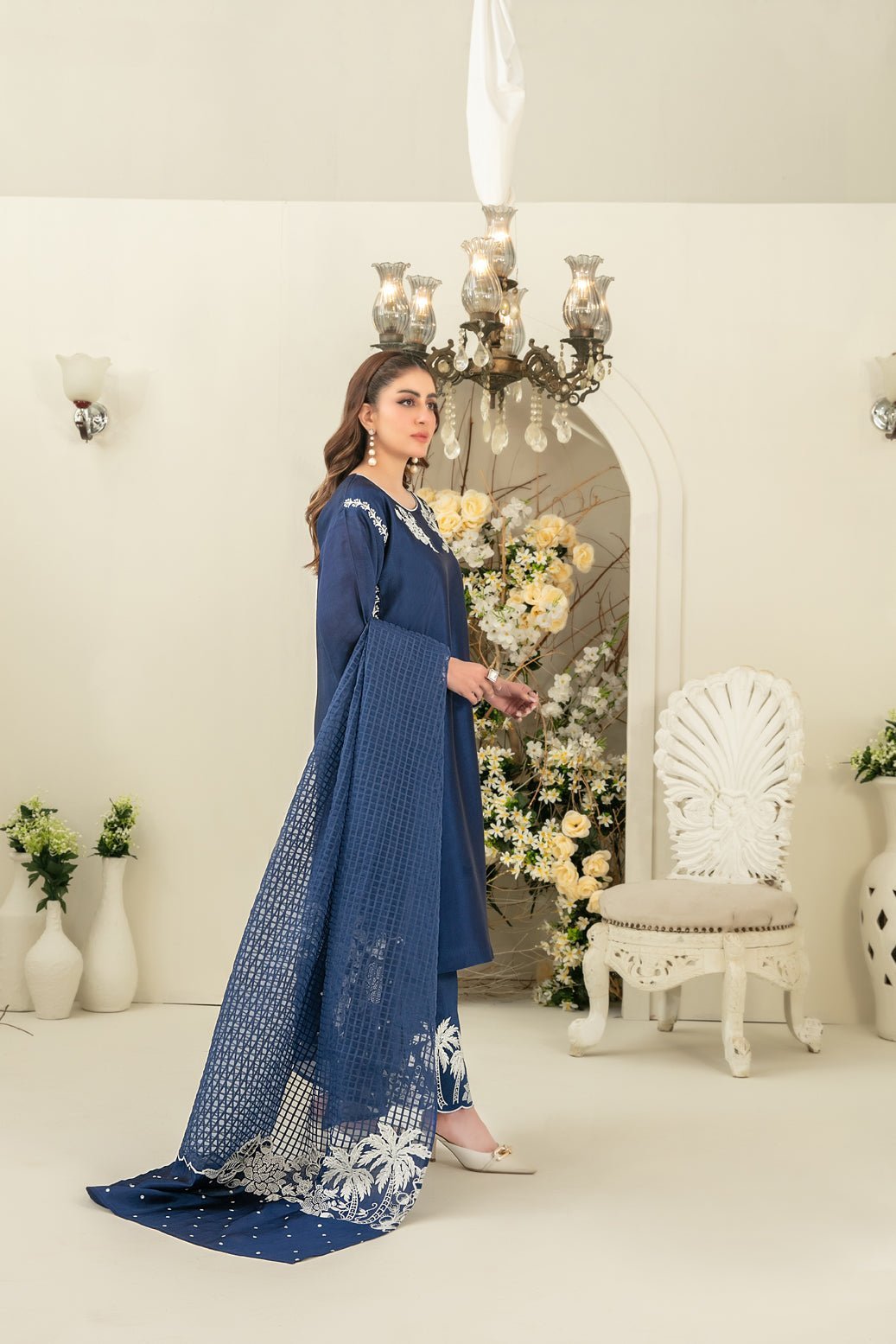 Tawakkal 3Pc Embroidered Silk Suit TK-017 gulbuy.com