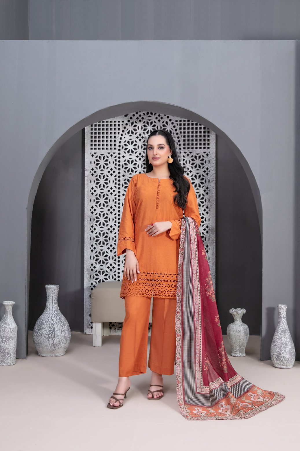 Tawakkal 3 Piece Embroidered Lawn Suit (D-3208)
