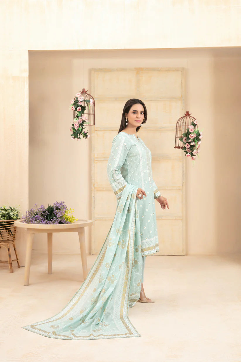 Tawakkal 3Pc Embroidered Lawn Suit D-1947 gulbuy.com