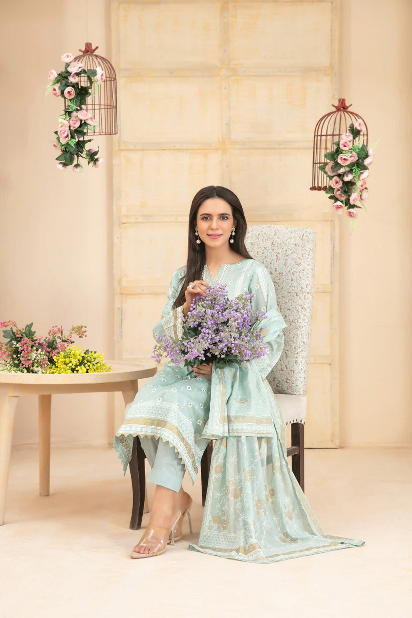 Tawakkal 3Pc Embroidered Lawn Suit D-1947 gulbuy.com