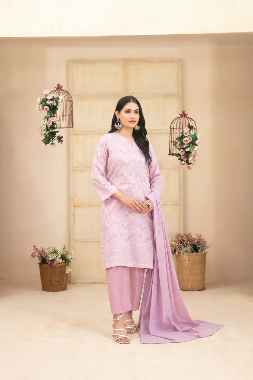 Tawakkal 3Pc Embroidered Lawn Suit D-1943