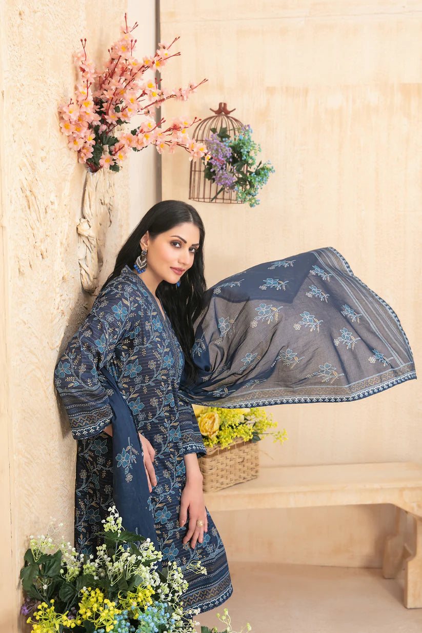 Tawakkal 3Pc Embroidered Lawn Suit D-1948