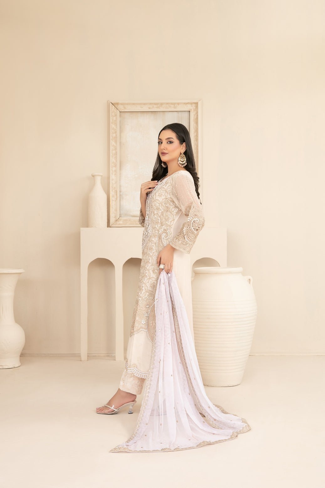 Tawakkal 3Pc Embroidered Chiffon Suit D-3944-Noelani gulbuy.com