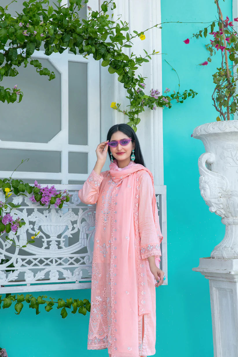 Tawakkal 3Pc Embroidered Lawn Suit D-1748
