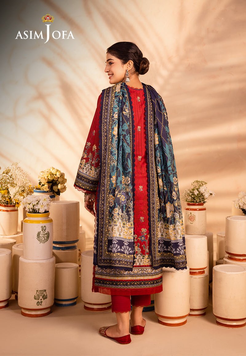 ASIM JOFA 3 PIECE CAMBRIC LAWN SUIT (AJUB-02)