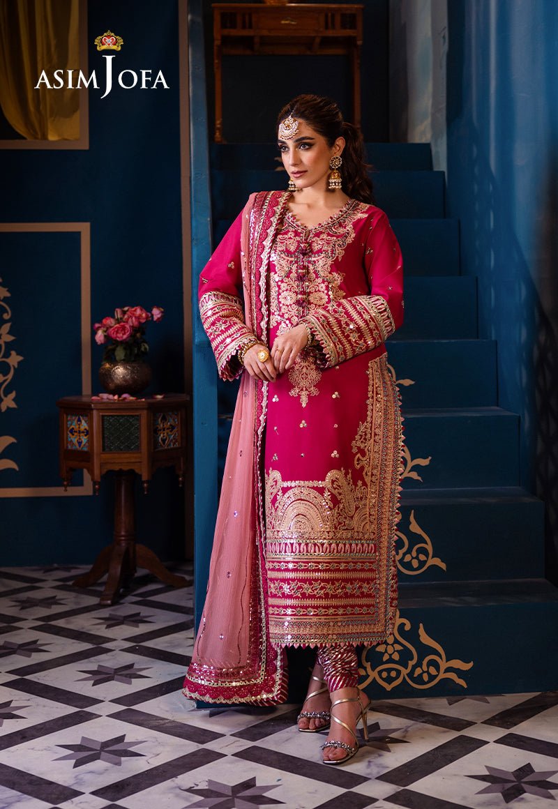 ASIM JOFA 3 PIECE EMBROIDERED LAWN SUIT (AJFI-18)
