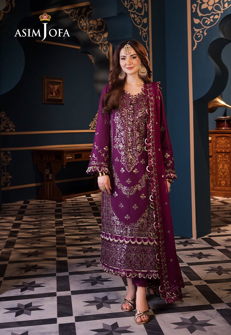 ASIM JOFA 3 PIECE EMBROIDERED LAWN SUIT (AJFI-11)