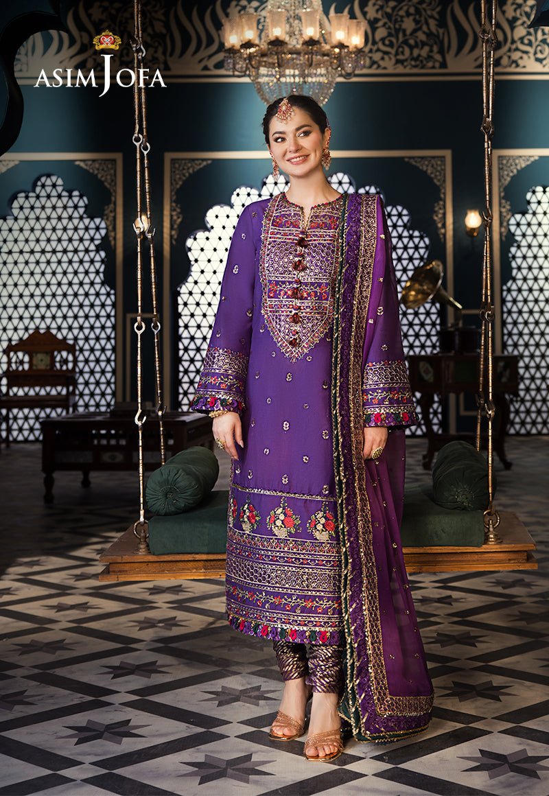 ASIM JOFA 3 PIECE EMBROIDERED LAWN SUIT (AJFI-16)