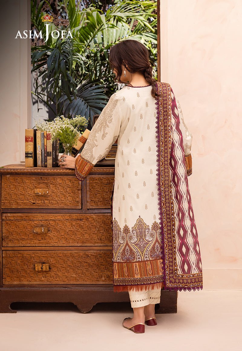 ASIM JOFA 3 PIECE CAMBRIC LAWN SUIT (AJUB-11) gulbuy.com